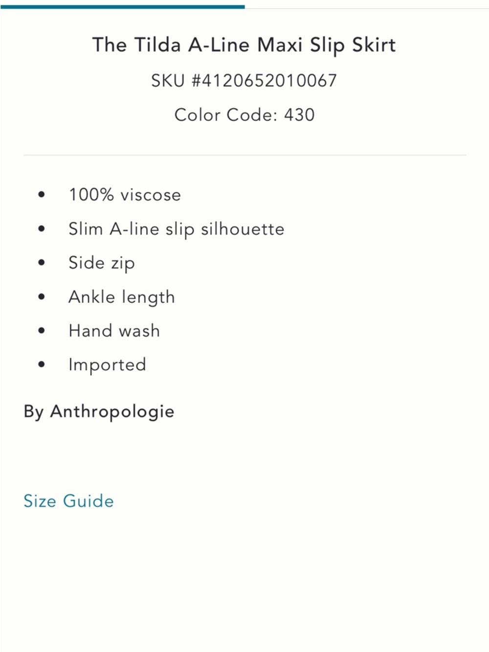 Anthropologie Tilda Maxi Slip Skirt in Slate Blue - Picture 4 of 8